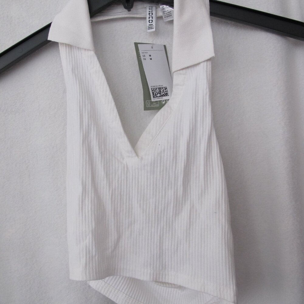 NWT - H&M Divided Crop Halter Tank Top